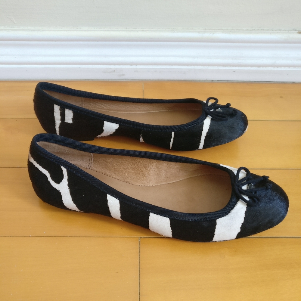 Coach Florabelle Zebra Print Ballet Flats Sz 7.5 - Picture 5 of 11